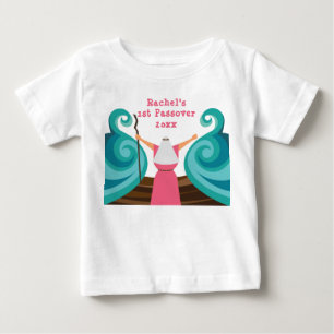 Baby Girl First Passover Cute Moses Custom Name T-Shirt