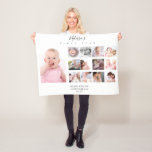 Baby girl First Year Photo Collage 12 months gift Fleece Blanket<br><div class="desc">Baby girl First Year Photo Collage 12 months gift</div>