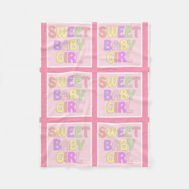 Baby Girl Fleece Blanket (Front)
