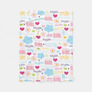 Baby Girl Fleece Blanket