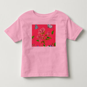 Baby Girl Floral & Butterfly Art Toddler T-Shirt