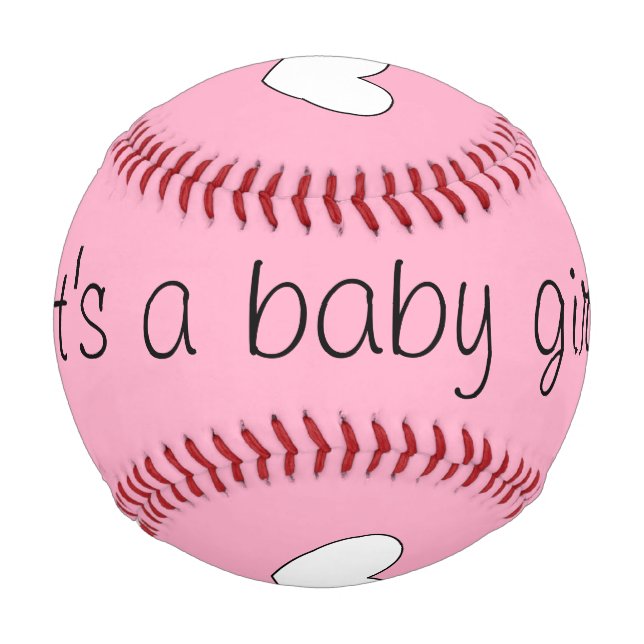 baby girl gender reveal baseball by dalDesignNZ (Front)