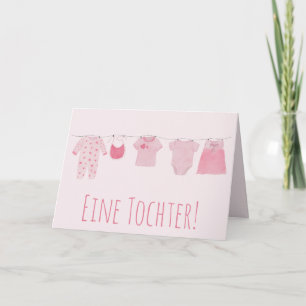 Baby Girl German congratulations Card