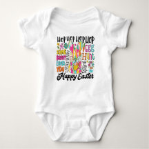Baby Girl Glitter Easter Bunny Typography