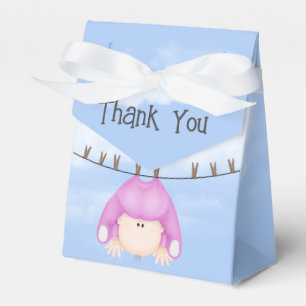Baby Girl Hanging On Clothesline Favour Box
