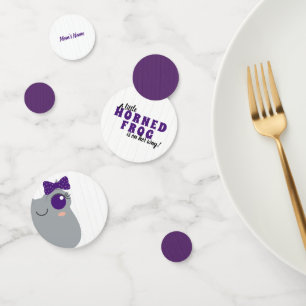 Baby Girl Horned Frog Purple Baby Shower Confetti