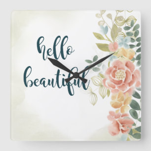 Baby Girl I Square Wall Clock