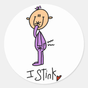 Baby Girl I Stink T-shirts and Gifts Classic Round Sticker