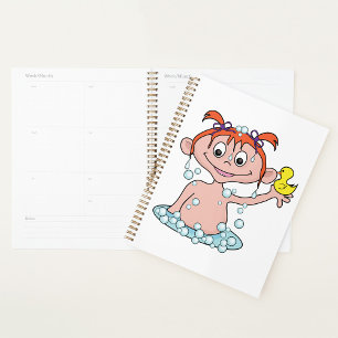 Baby Girl In A Bath Spiral Planner