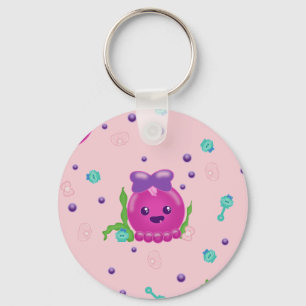 Baby Girl Kawaii Octopus Key Ring