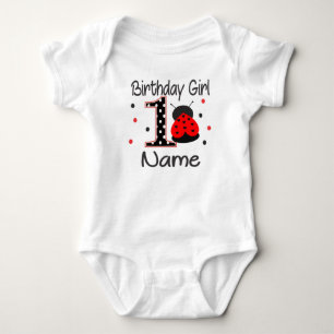 Baby Girl Ladybug 1st Birthday Bodysuit - Personal