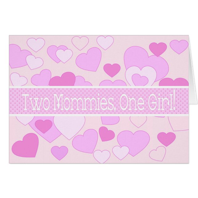 Baby Girl Lesbian Couple congratulations (Front Horizontal)