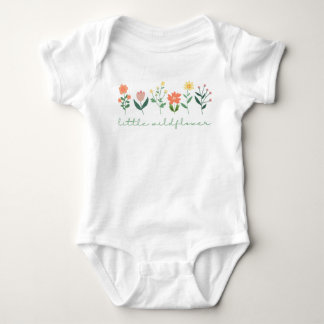 Baby Girl Little Wildflower Floral Baby Bodysuit