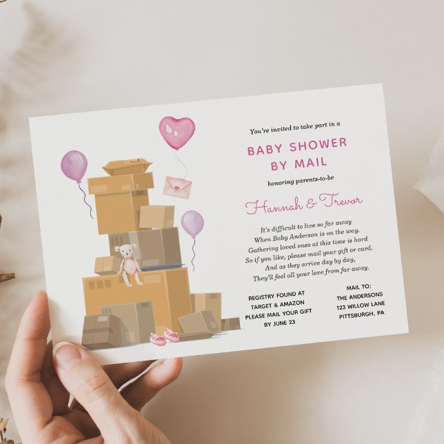 Baby Girl Long Distance Shower by Mail Invitation (Creator Uploaded)