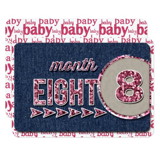 Baby Girl Monthly Marker JOURNAL CARD