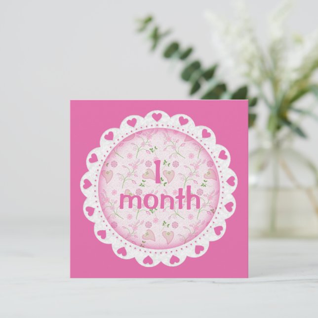 Baby Girl Monthly Milestone Markers Girl (Standing Front)
