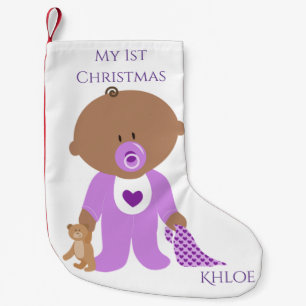 Baby Girl My 1st Christmas Stocking Personalised