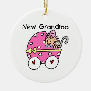 Baby Girl New Grandma Gifts Ceramic Tree Decoration