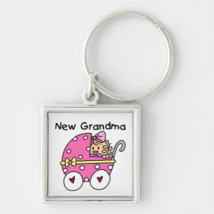Baby Girl New Grandma Gifts Key Ring