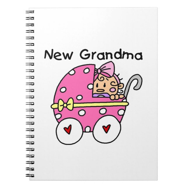 Baby Girl New Grandma Gifts Notebook (Front)