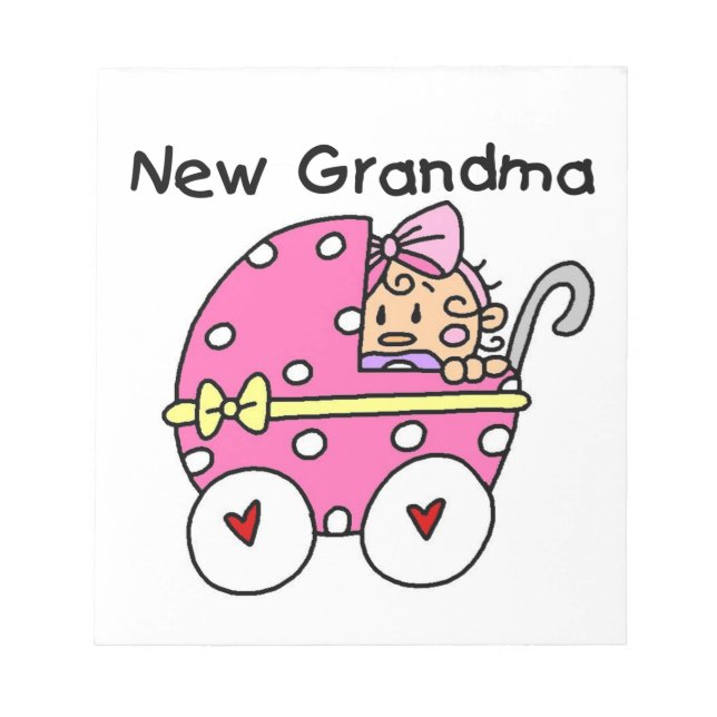 Baby Girl New Grandma Gifts Notepad (Front)