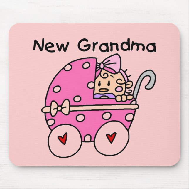 Baby Girl New Grandma T-shirts and Gifts Mouse Mat (Front)