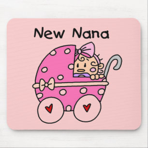 Baby Girl New Nana T-shirts and Gifts Mouse Mat