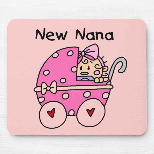 Baby Girl New Nana T-shirts and Gifts Mouse Mat (Front)