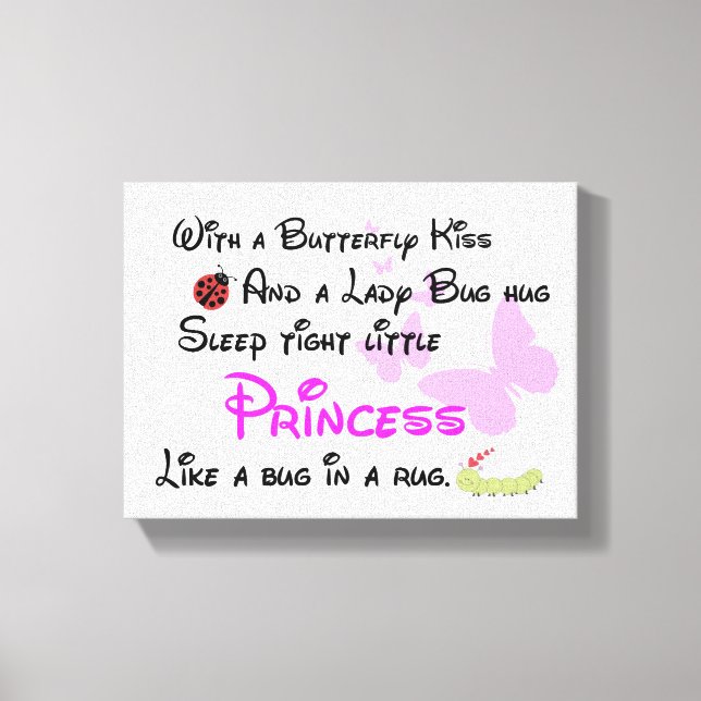 Baby Girl Nursery -Canvas Art -Girls Nursery Decor (Front)