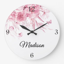 Baby Girl Nursery Dutch Art Pink Watercolor Floral