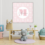 Baby Girl Nursery Name Modern Blush Pink Whimsical Wall Decal<br><div class="desc">Transform your baby girl's nursery into a contemporary and chic space with our whimsical fluid art wall decal. This eye-catching wall decal features a beautiful swirl design in a soft and inviting blush pink colour, creating a serene and soothing atmosphere for your little one. Personalise the decal with your baby...</div>