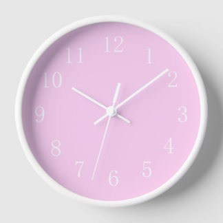 Baby Girl Nursery Pink with White Trim Wall  Clock