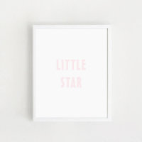 Baby Girl Nursery Wall Art. Little Star