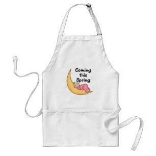 Baby Girl on Moon Spring Standard Apron