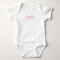 Baby girl one piece white bodysuit t-shirt