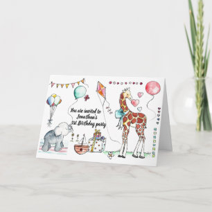 Baby Girl or Boys 1st Birthday Party Invitations