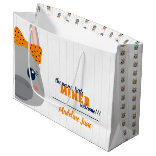 Baby Girl Orange Donkey Large Gift Bag