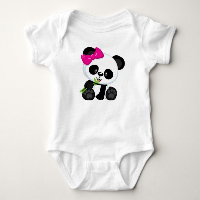 Baby girl panda bodysuit (Front)