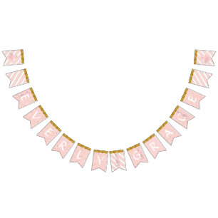 Baby Girl Personalised Nursery Room Name Pennant Bunting