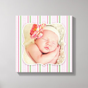 Baby Girl Photo [12x12 Inches] Canvas Print