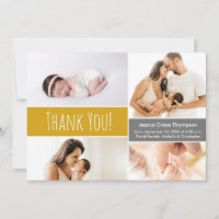 Baby Girl Photo Collage Mustard Yellow