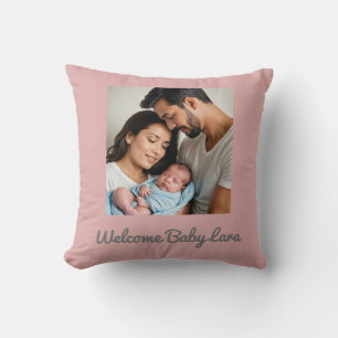 baby girl photo name custom Baby  Cushion