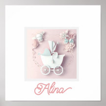 Baby Girl Pink 3d Effect