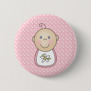 Baby Girl Pink 6 Cm Round Badge