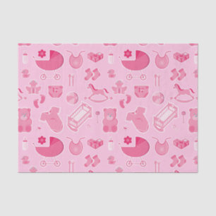 Baby Girl Pink Collage Tissue Paper