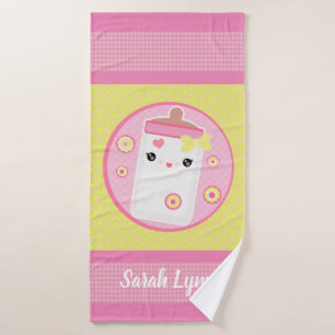 Baby Girl Pink Custom Bath Towel