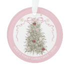 Baby Girl Pink First Christmas Photo