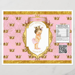 Baby Girl Pink Gold Chip Bag Wrappers