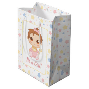 Baby Girl Pink Jumpsuit Medium Gift Bag