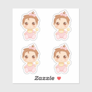 Baby Girl Pink Jumpsuit Set of 4